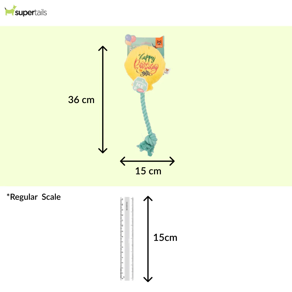 Barkbutler x Fofos Birthday Balloon Plush Toy for Dogs - Runbopad