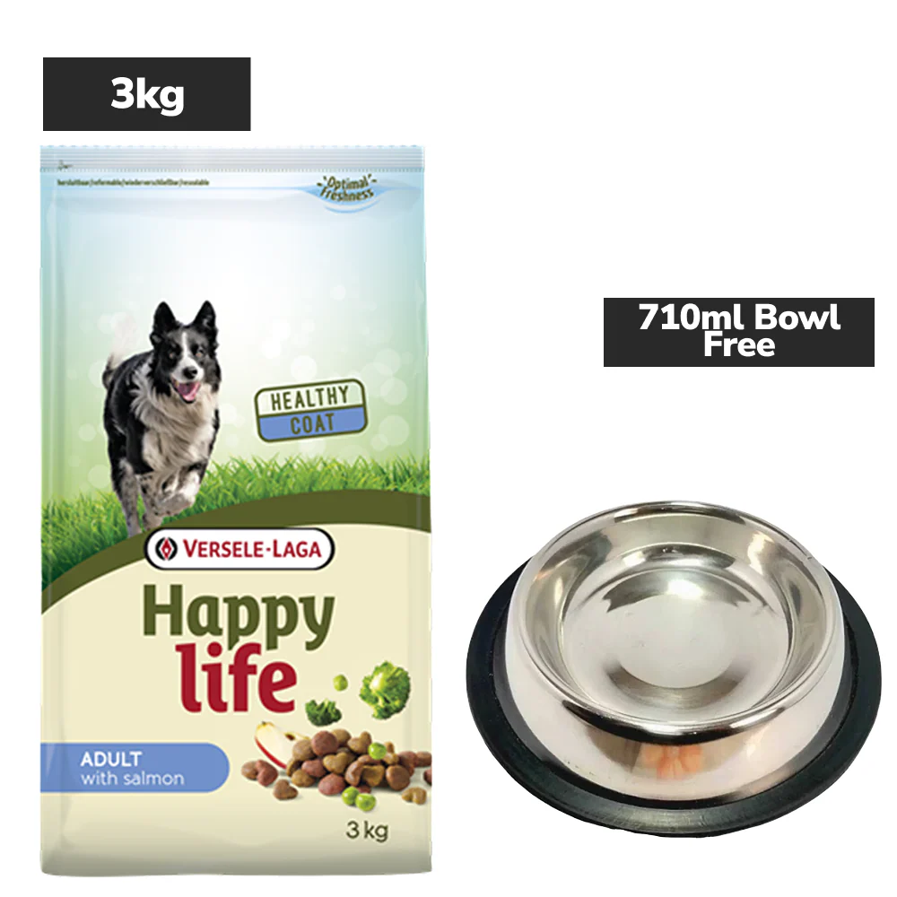 Versele Laga Happy Life Salmon Adult Dog Dry Food - Runbopad