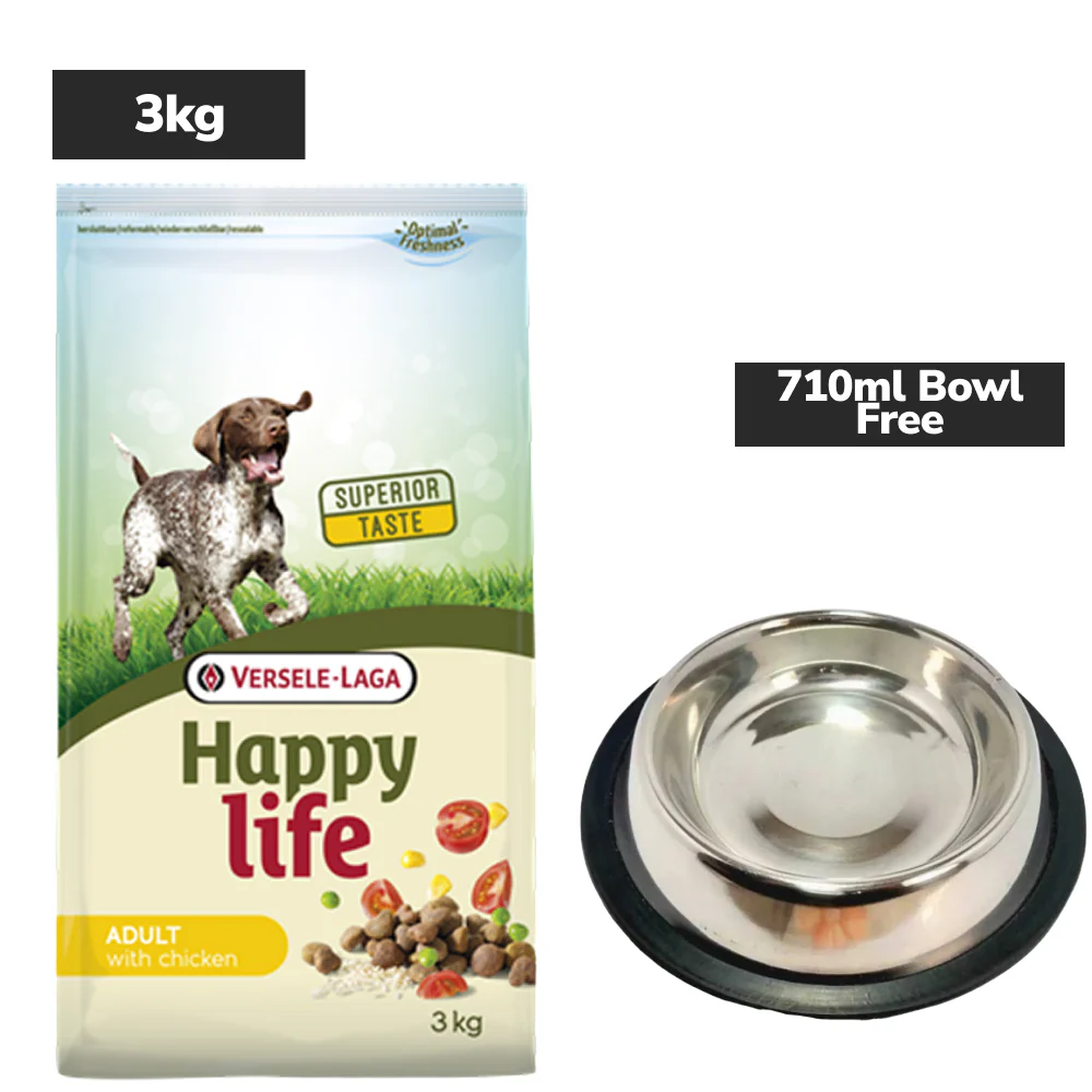 Versele Laga Happy Life Chicken Adult Dog Dry Food - Runbopad
