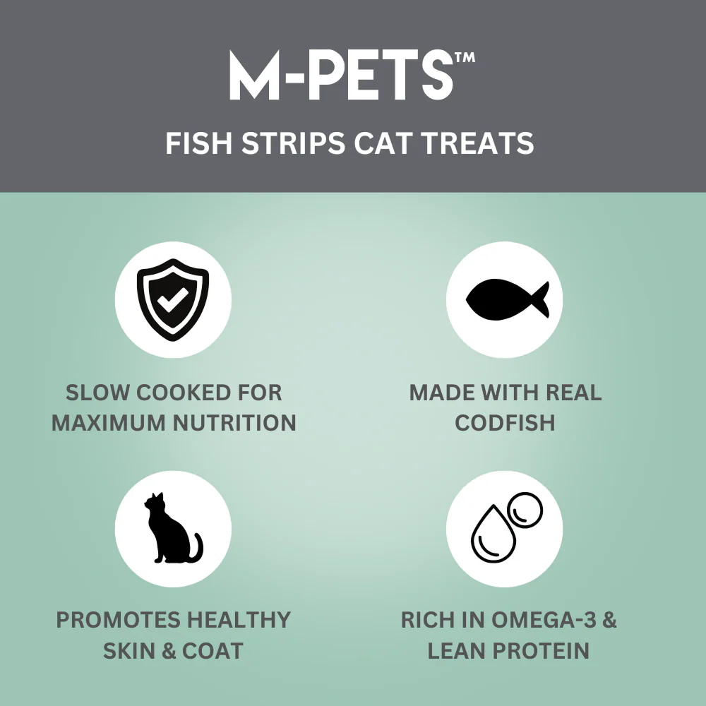 M PETS Fish Strips Treats for Cats - Runbopad