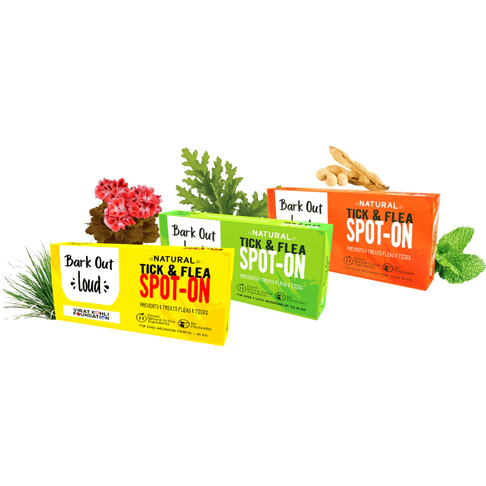 Bark Out Loud Natural Tick & Fleas Spot On Solution for Dogs and Cats - Runbopad