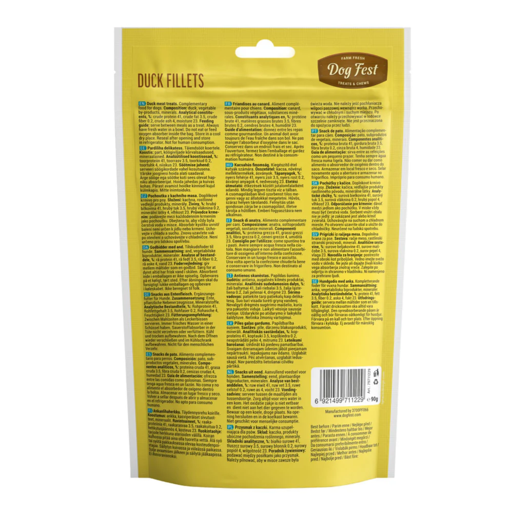 Dogfest Duck Fillets Treats for Dogs - Runbopad