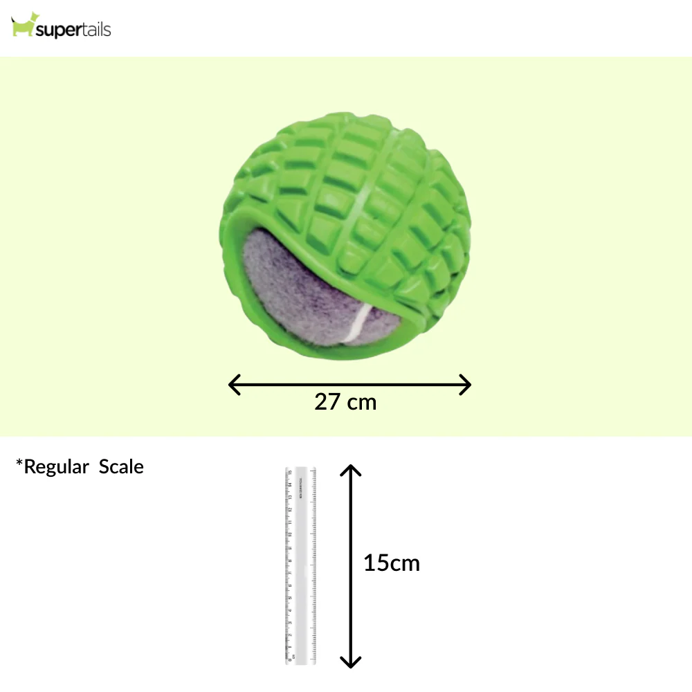 Talking Dog Club TRP Bounce Ball with Tennis Ball Toy for Dogs (Green) - Runbopad