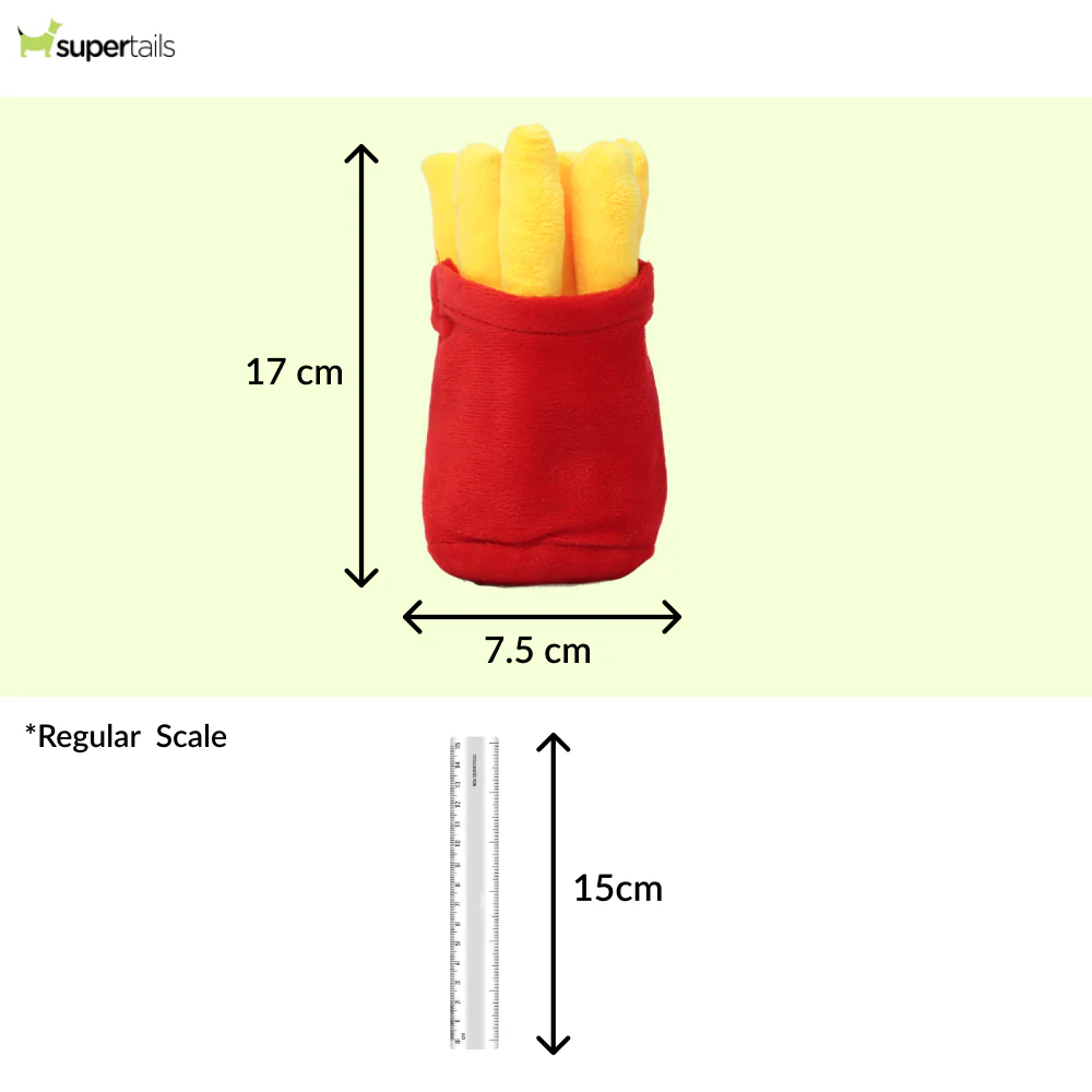 Skatrs French Fries Plush Toy for Dogs and Cats - Runbopad