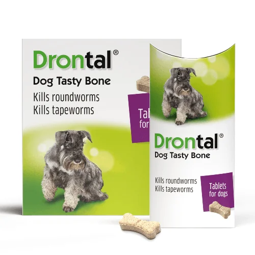 Drontal Plus Tasty Dog Deworming Tablet (pack of 6 tablets) and Venkys Gutwell Pre & Probiotics Gut Health Powder (100g) for Dogs and Cats Combo - Runbopad