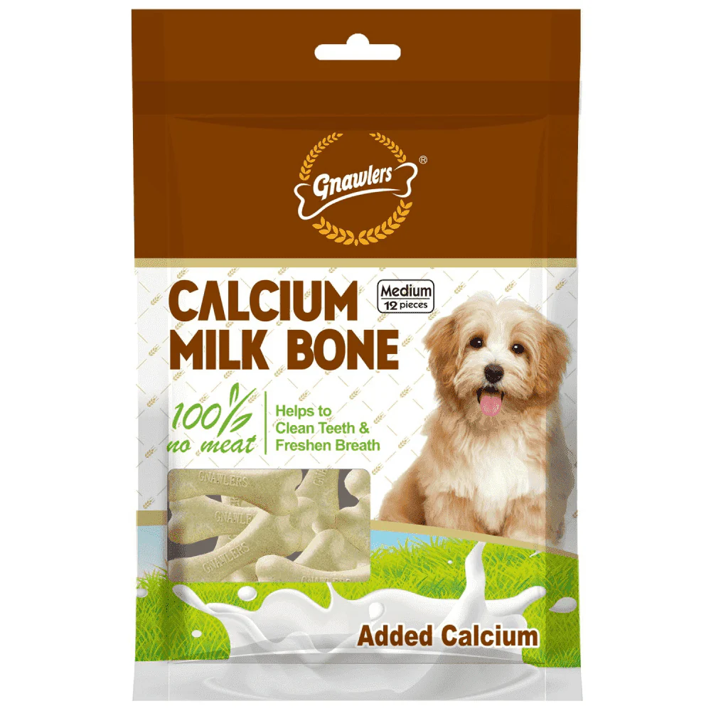 Gnawlers Calcium Milk Bone Dog Treats - Runbopad