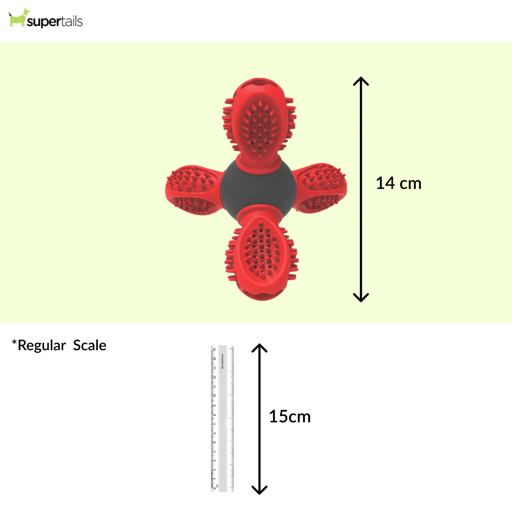 M Pets Saturn Toy for Dogs (Red/Black) - Runbopad