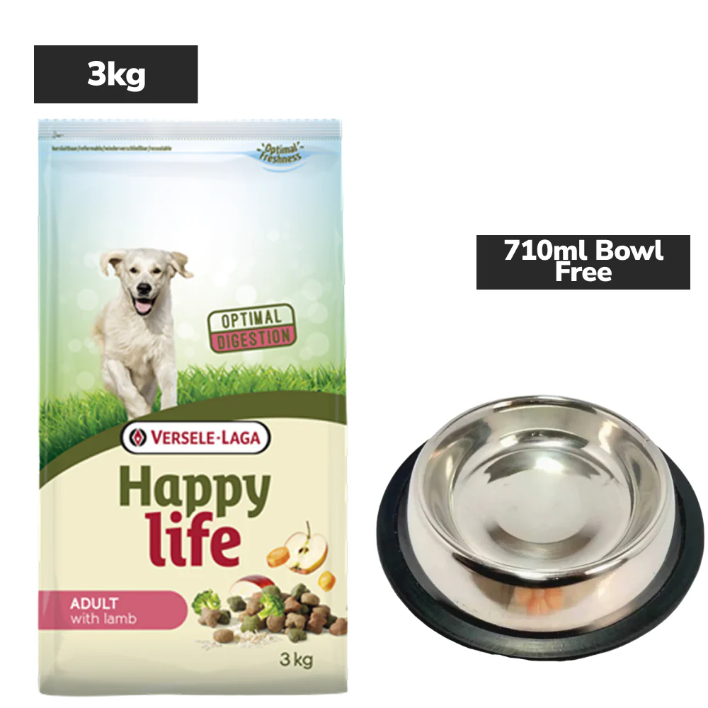 Versele Laga Happy Life Lamb Adult Dog Dry Food - Runbopad