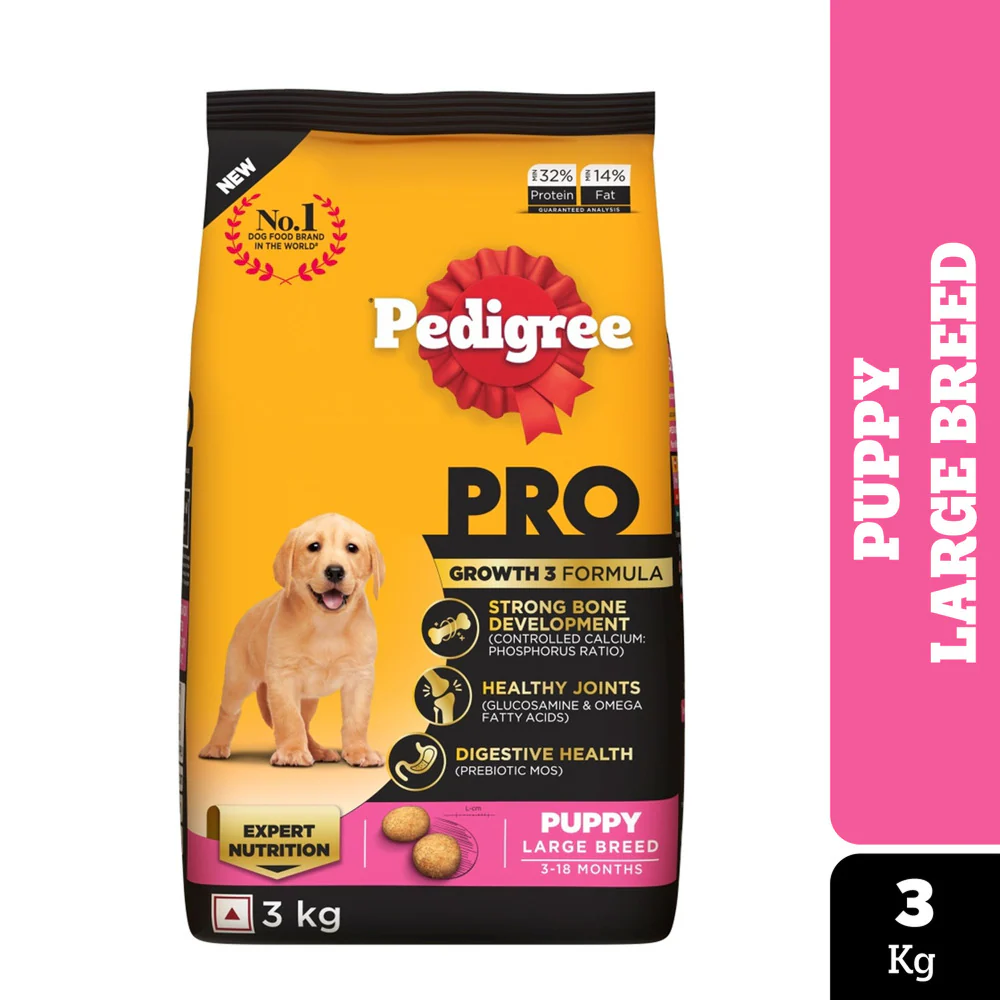 Pedigree PRO Expert Nutrition for Large Breed Puppy (3 to 18 Months) Dog Dry Food - Runbopad