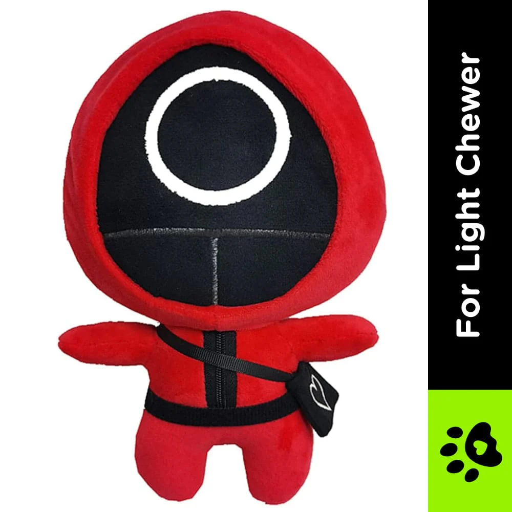 Goofy Tails Squid Games Cricle Printed Stuffed Toy for Dogs - Runbopad