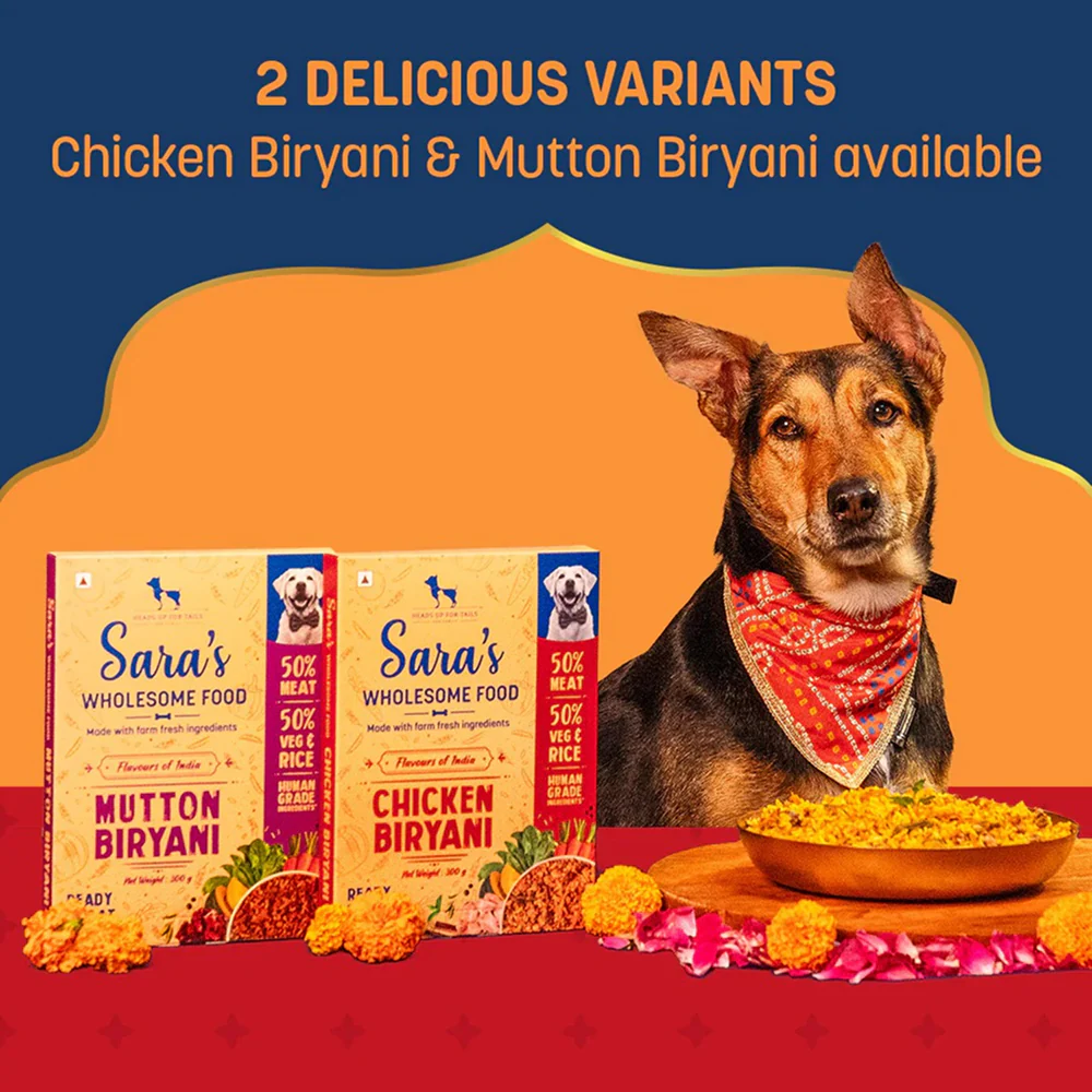 HUFT Sara's Wholesome Flavours Of India Chicken Biryani Dog Wet Food - Runbopad