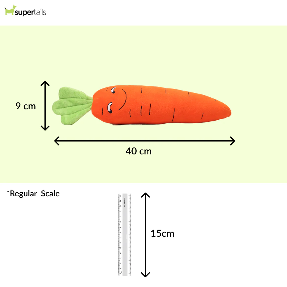 Skatrs Carrot Plush Toy for Dogs and Cats - Runbopad