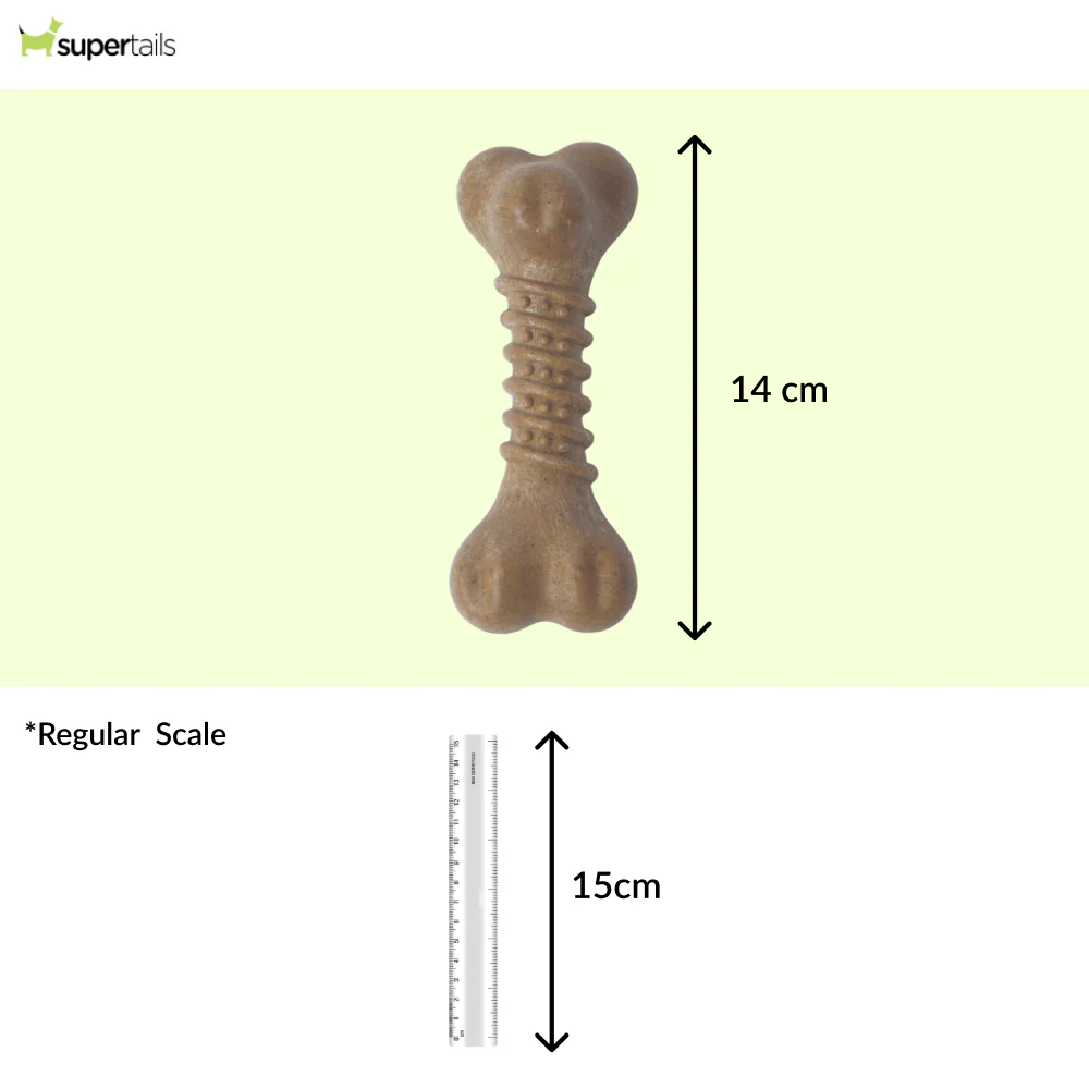 M Pets Chewood Bone Chew Toy for Dogs (Brown) - Runbopad