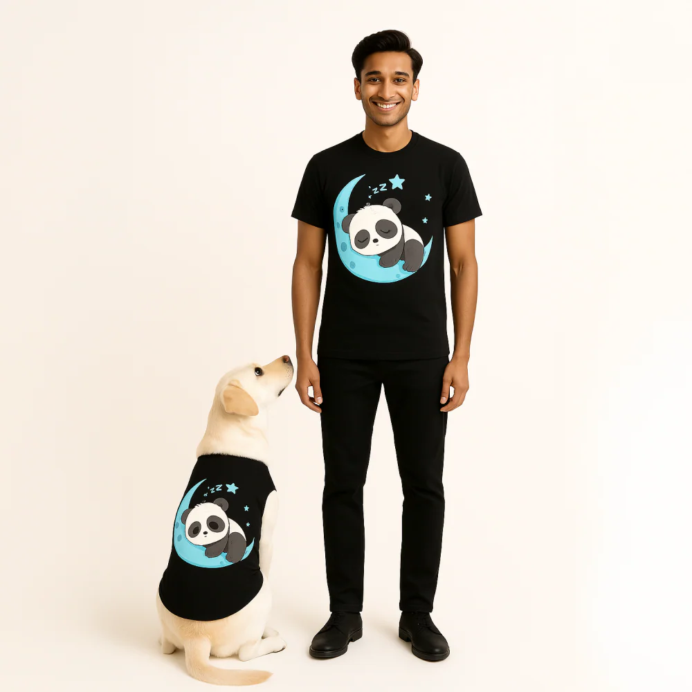 Skatrs Sleeping Panda Cotton T shirt for Dogs and Cats - Runbopad