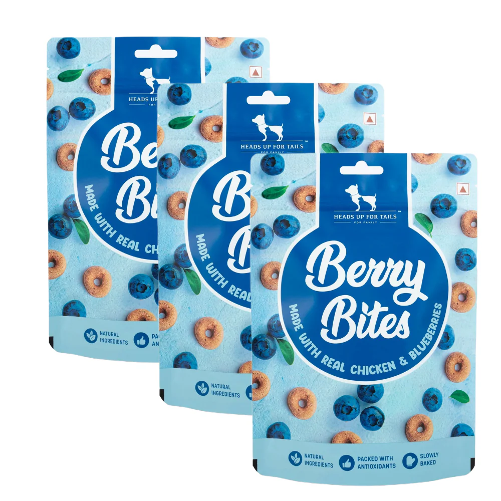 HUFT Berry Bites Real Chicken & Blueberries Dog Treats - Runbopad
