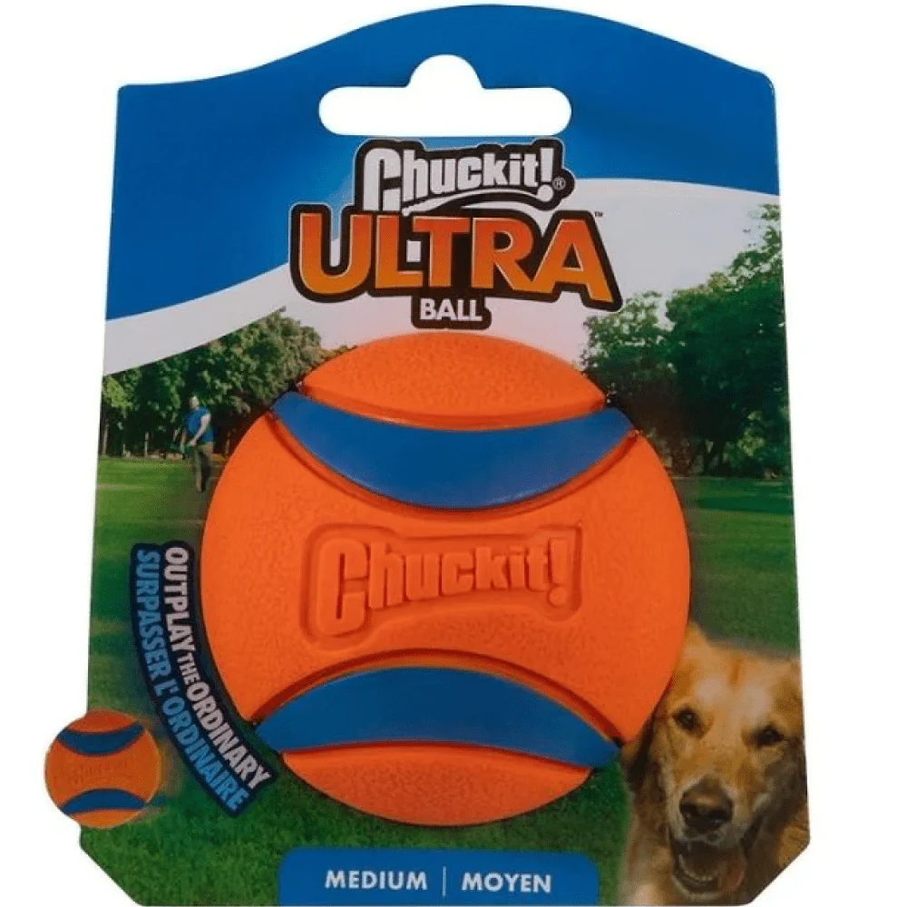 Chuckit! Ultra Ball Toy for Dogs (Blue/Orange) | For Medium Chewers - Runbopad