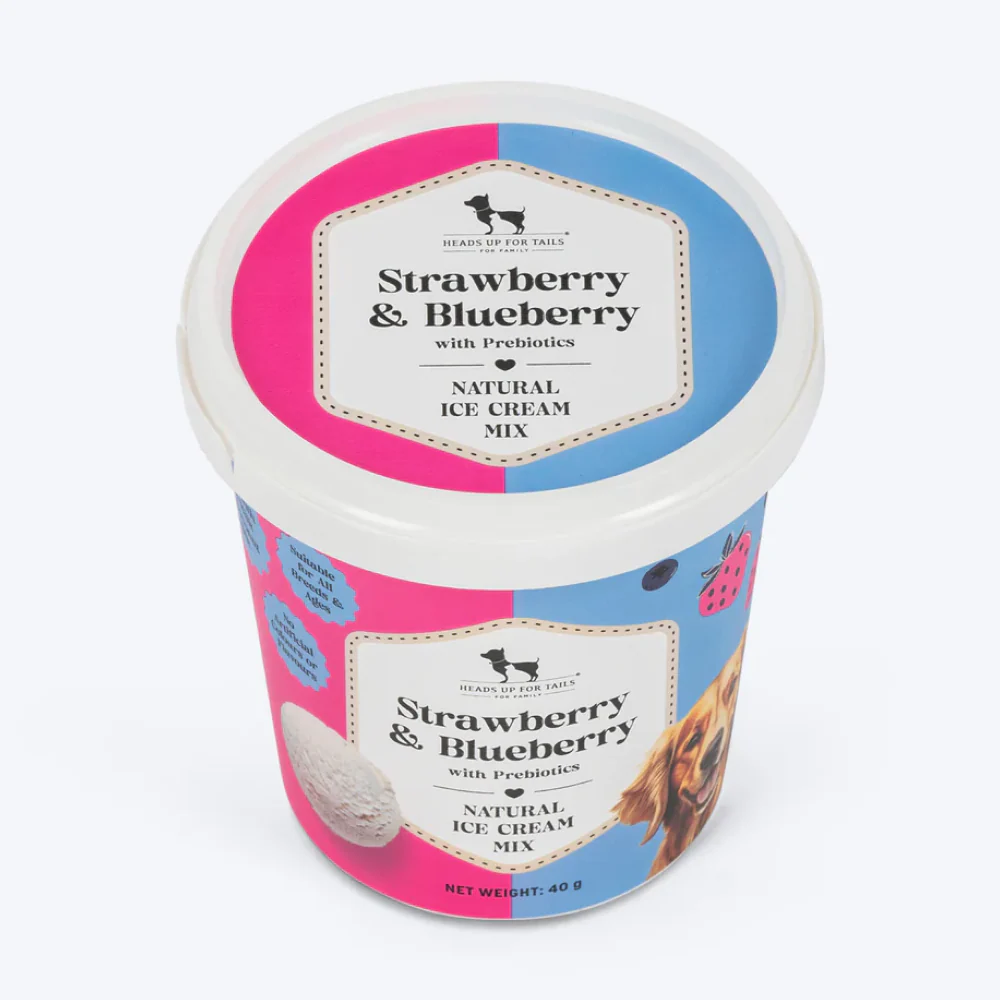 HUFT Strawberry & Blueberry with Prebiotics Ice Cream for Dogs - Runbopad