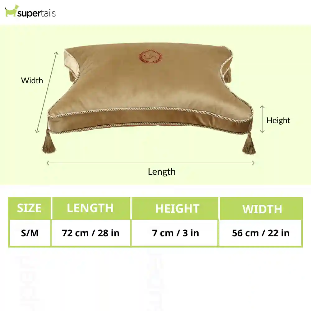 Chloe's Home King & Queen  Bed for Dogs and Cats (Gold) - Runbopad