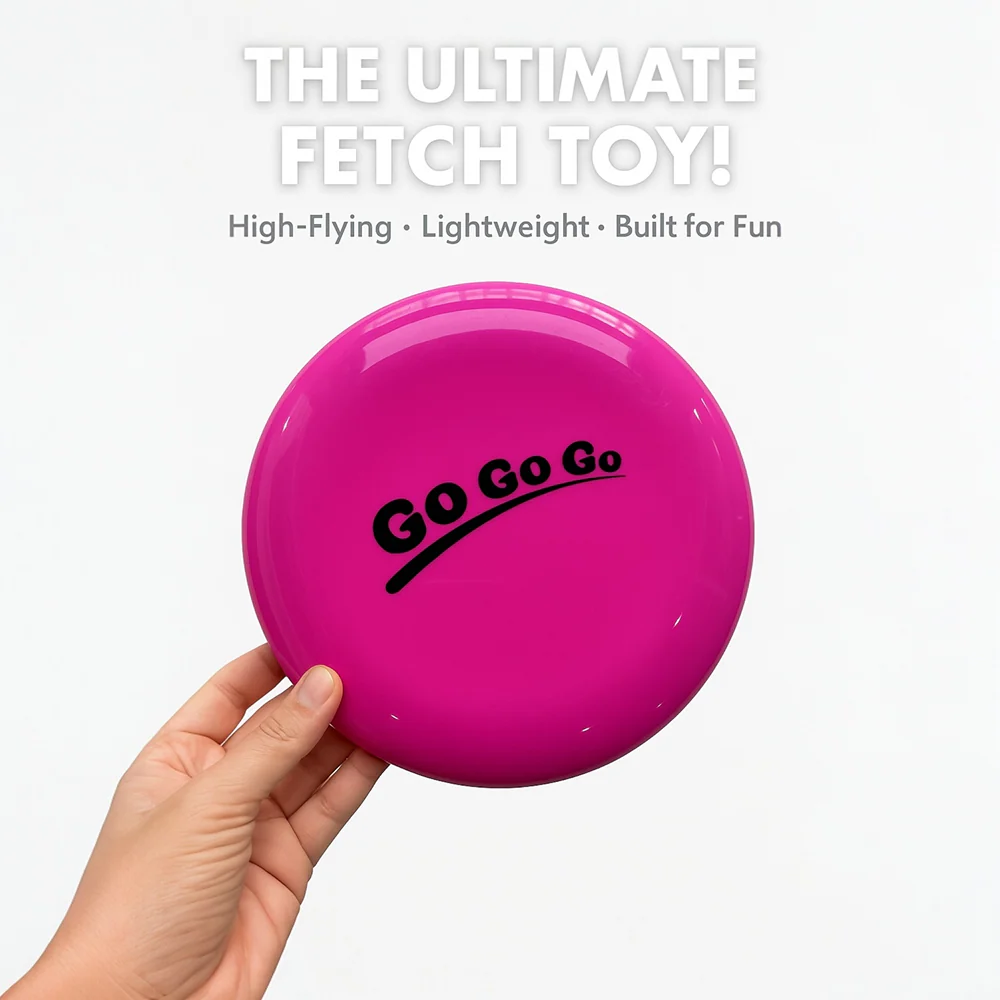 Talking Dog Club Pop Light weight Frisbee Toy for Dogs (Pink) - Runbopad