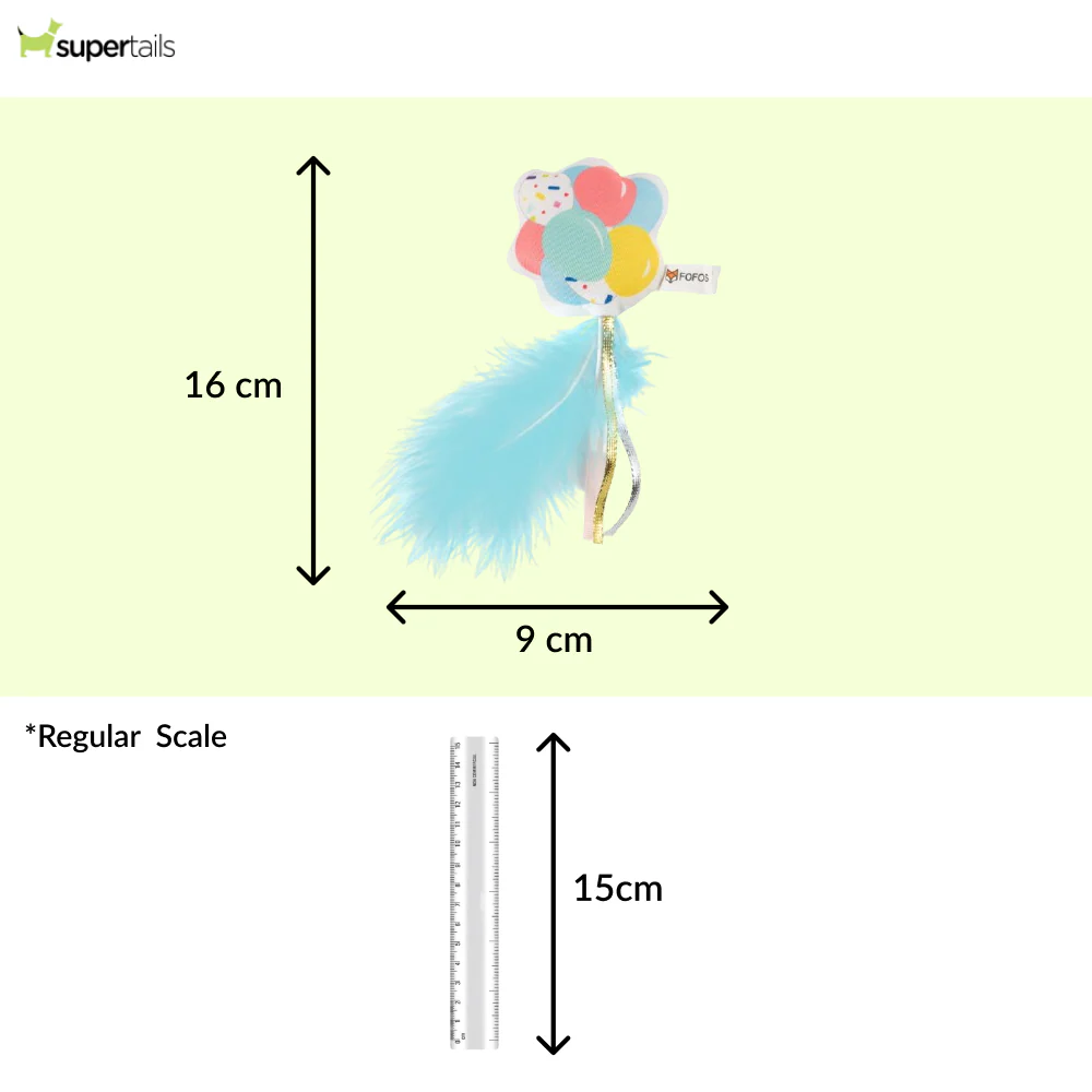 Barkbutler x Fofos Birthday Balloon Catnip Toy for Cats - Runbopad