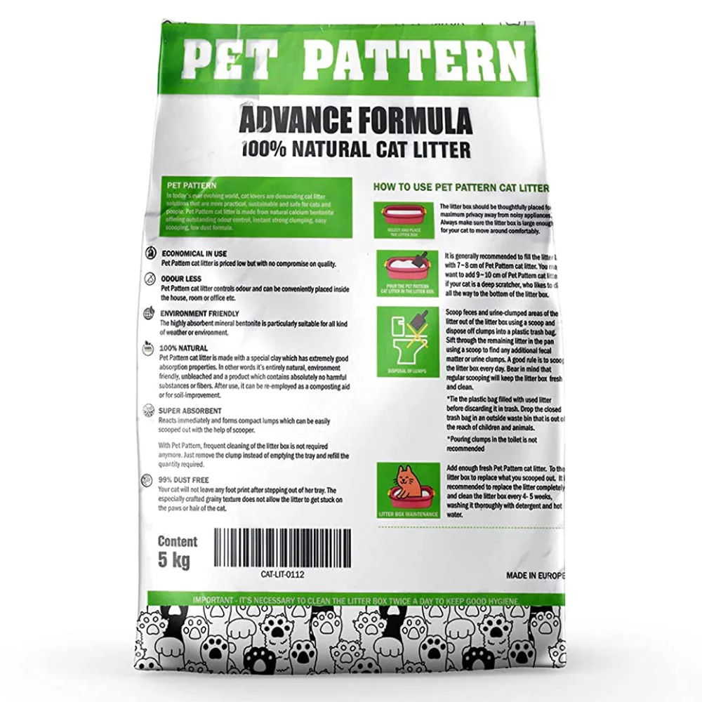Pet Pattern Natural Clay Scented Quick Clumping Cat Litter - Runbopad