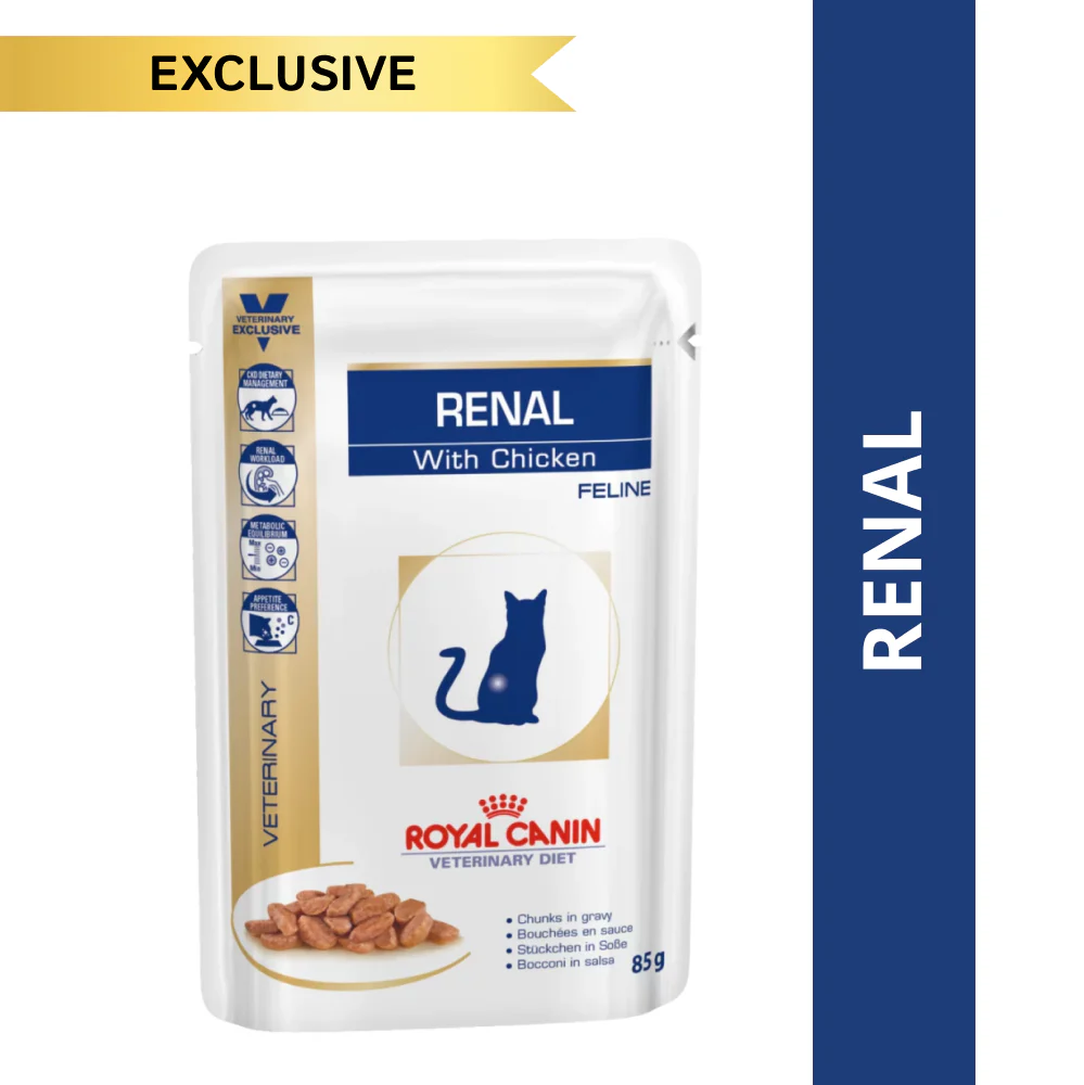 Royal Canin Veterinary Diet Renal Chicken Adult Cat Wet Food - Runbopad