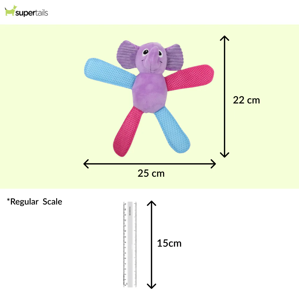 Talking Dog Club Baby Elephant Plush Toy for Dogs (Purple) - Runbopad