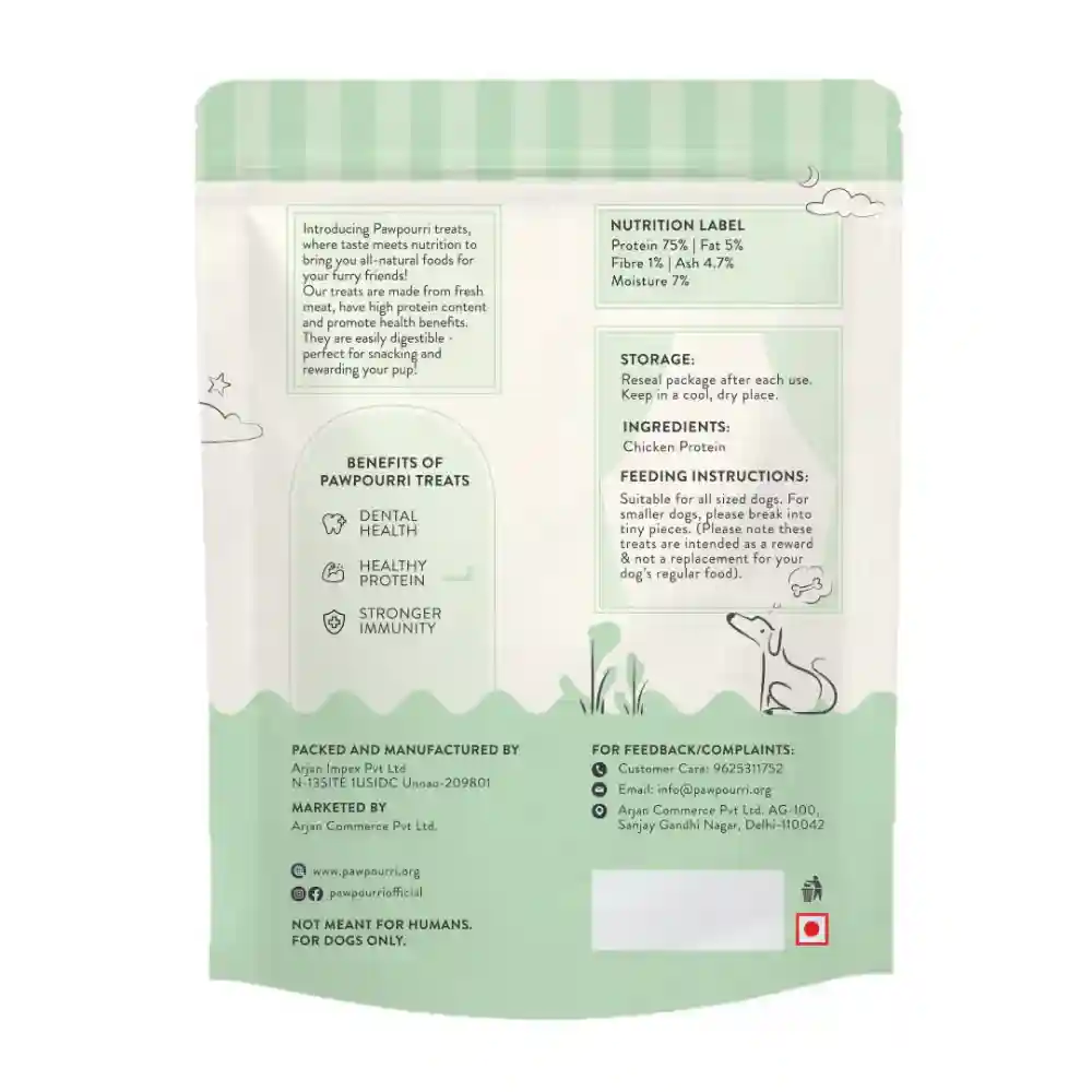 Pawpourri 100% Natural Chicken Feet Dog Treat - Runbopad