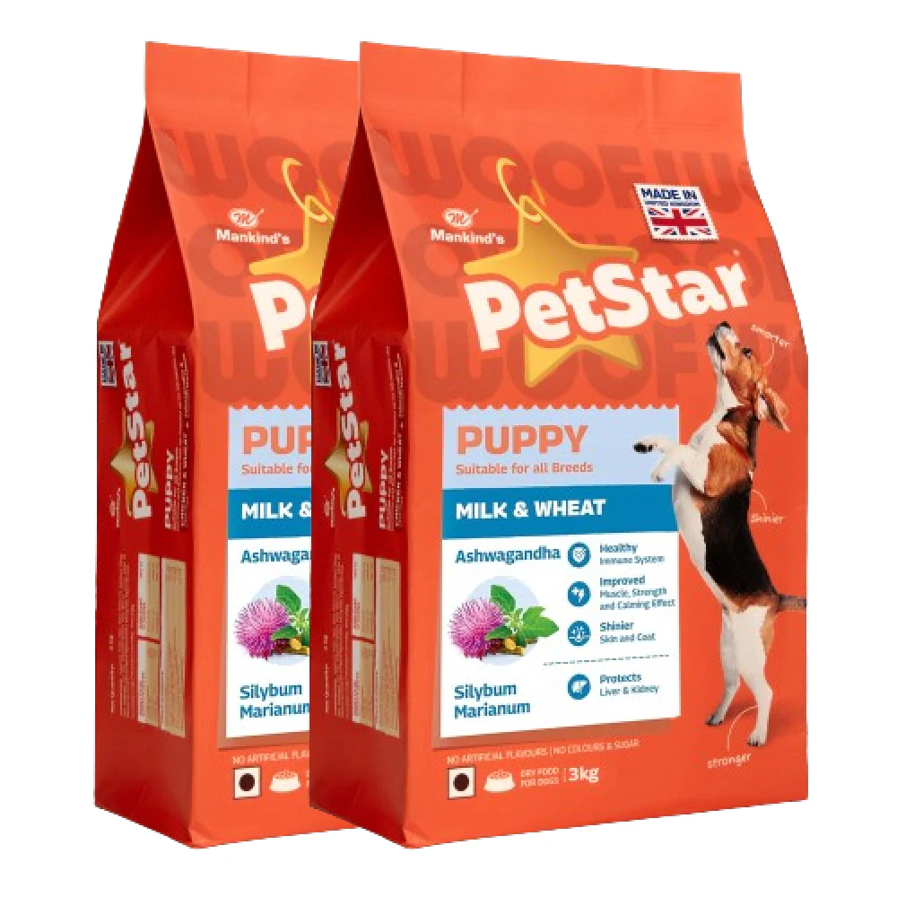 Mankind Petstar Milk and Wheat Puppy Dog Dry Food - Runbopad