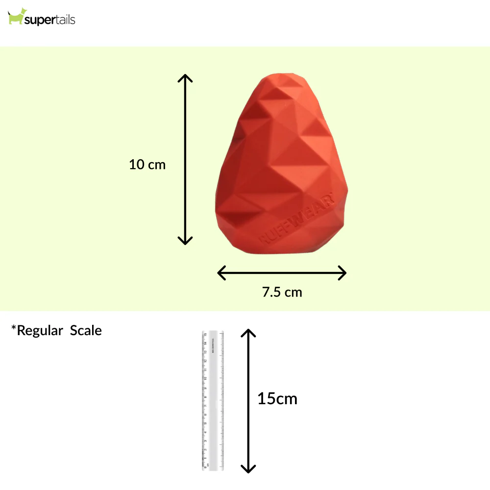 Ruffwear Gnawt a Cone Toy for Dogs (Sockeye Red) - Runbopad