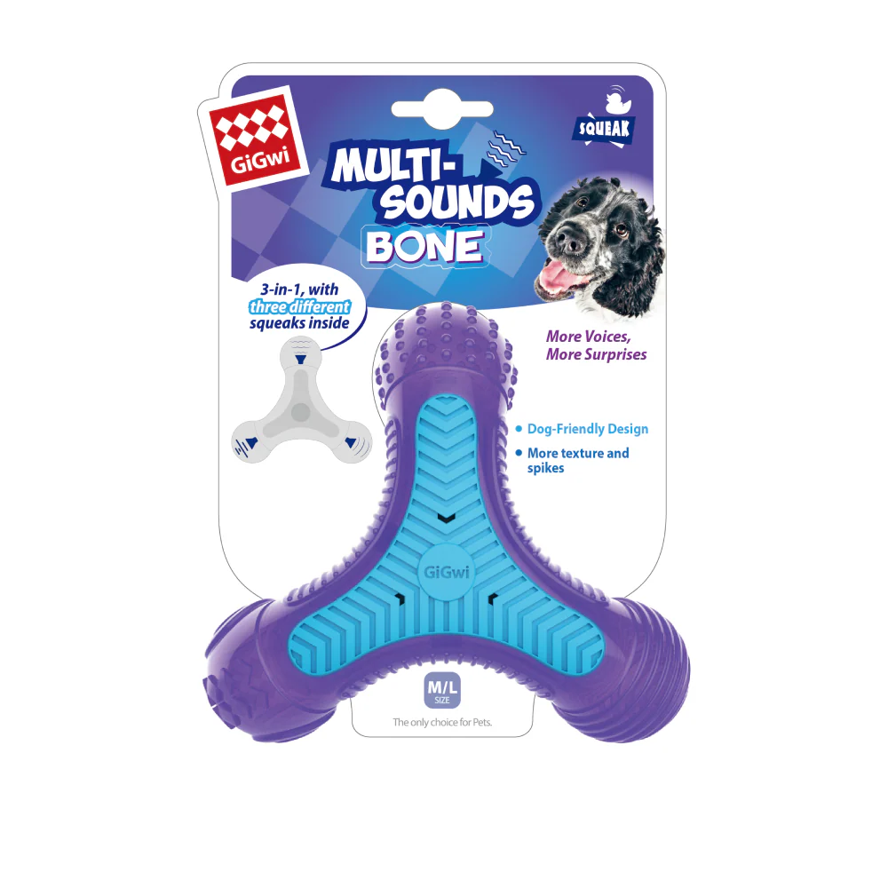 GiGwi Multi-Sounds Bone Toy for Dogs - Runbopad