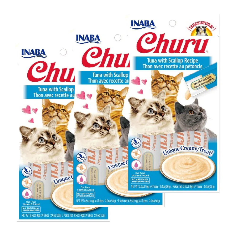 INABA Churu Tuna with Scallop Cat Treats - Runbopad