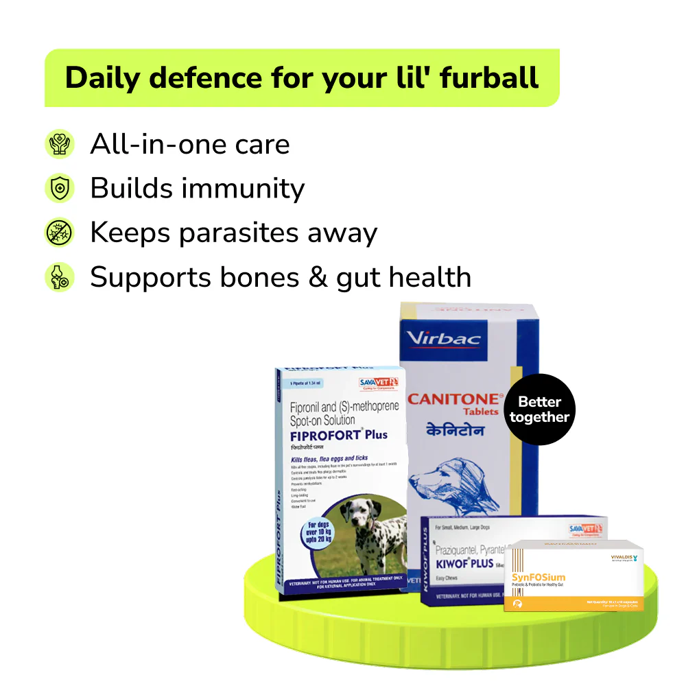 Preventive Care Kit Combo for Small Dogs (Dewormer + Spoton + Supplement + Probiotic) - Runbopad