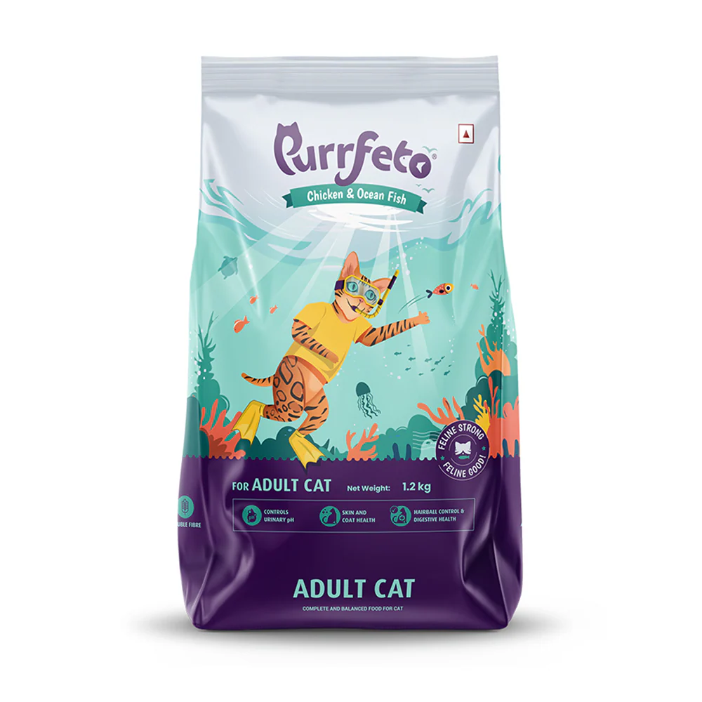 Purrfeto Chicken and Ocean Fish Cat Dry Food - Runbopad