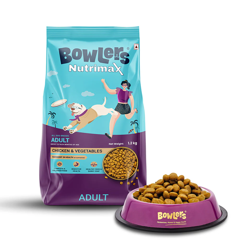 Bowlers Nutrimax Chicken and Vegetables Adult Dog Dry Food - Runbopad