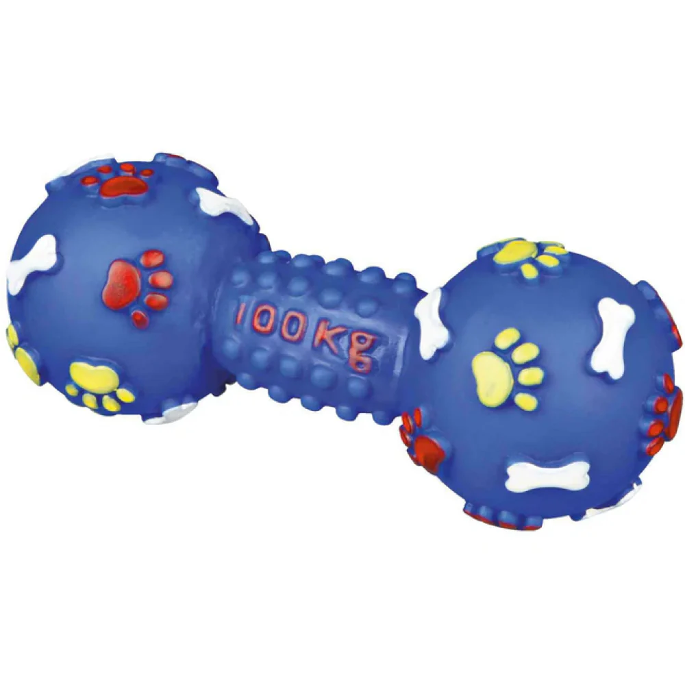 Trixie Dumbbell Shaped Vinyl Toy for Dogs (Blue) - Runbopad