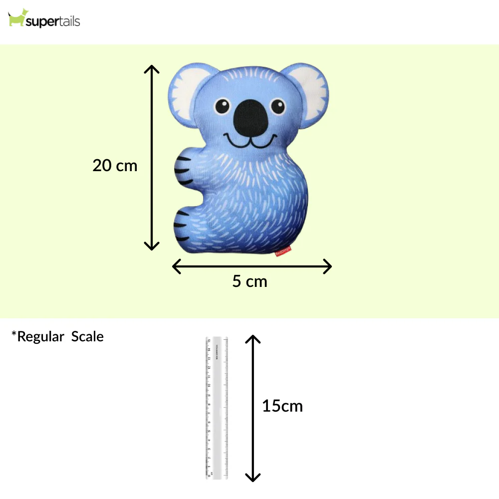 Red Dingo Durables Koala Fetch Toy For Dogs (Grey) - Runbopad