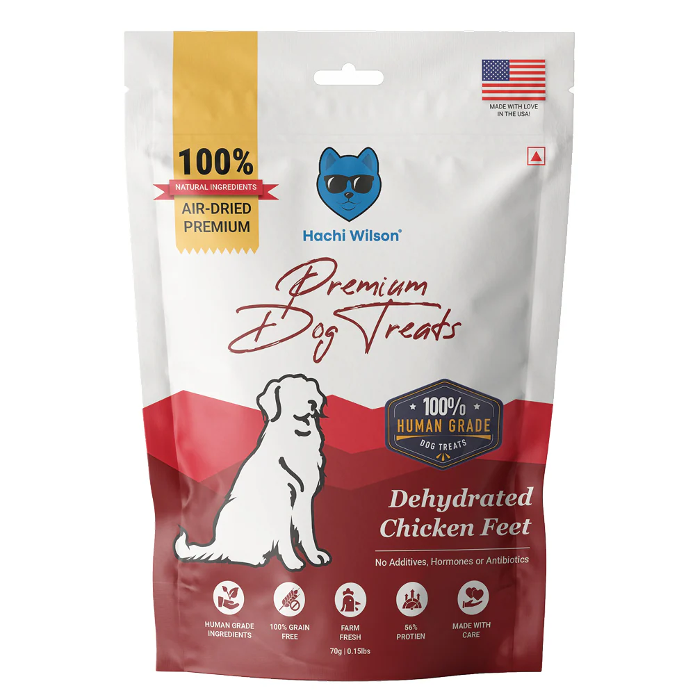 Hachi Wilson Premium Dehydrated Chicken Feet Jerky Dog Treat - Runbopad