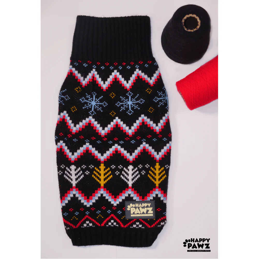 Happy Pawz Color Carnival Jacquard Sweater for Dogs and Cats - Runbopad