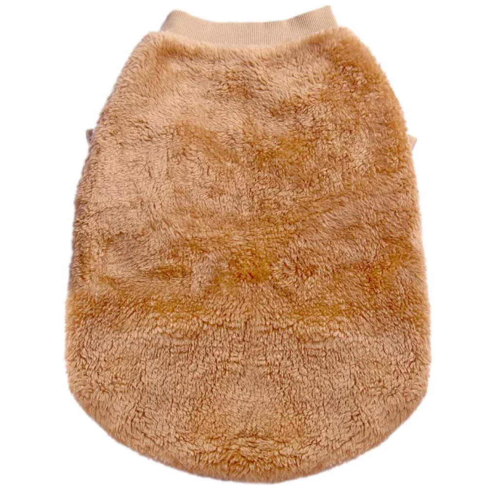 Petsnugs Camel Furry Sweater for Dogs and Cats (Camel) - Runbopad
