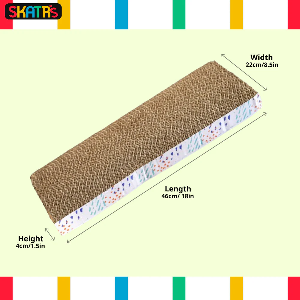 Skatrs Claw Comfort Cat Scratcher with 2g Premium Catnip Free - Runbopad