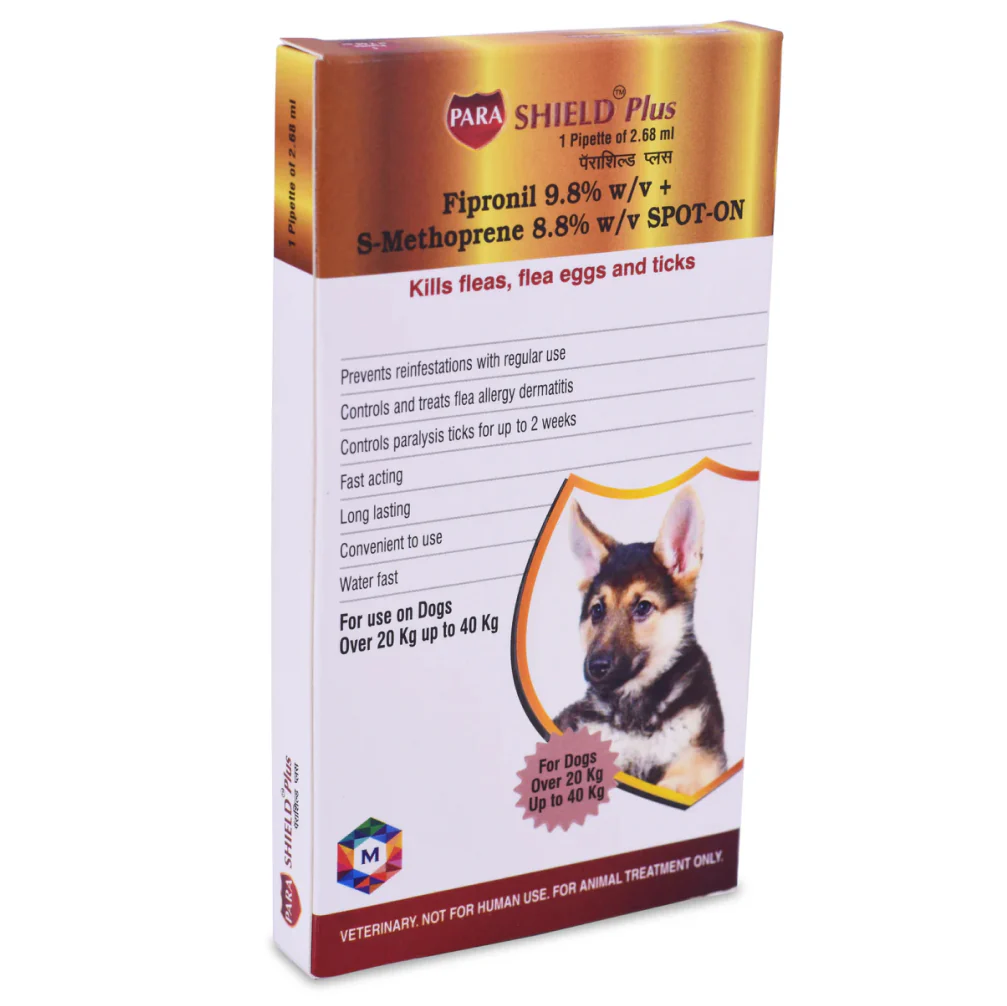 Medfly Healthcare Parashield Plus Tick & Flea Spot On for Dogs - Runbopad
