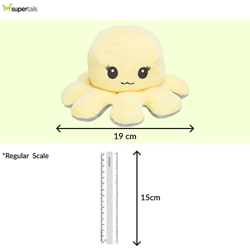 Trixie Reversible Octopus Plush Toy for Dogs (Yellow) - Runbopad