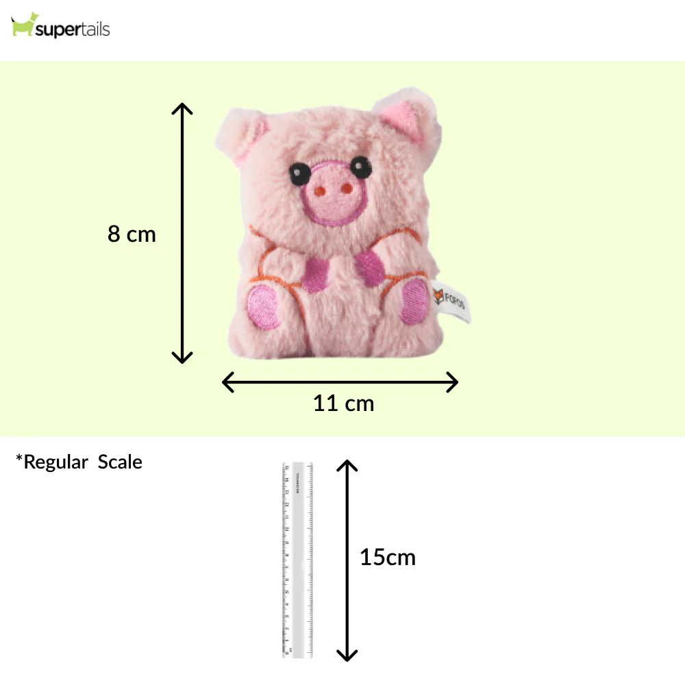 Barkbutler x Fofos Floppy Crinkle Pig Catnip Toy for Cats - Runbopad