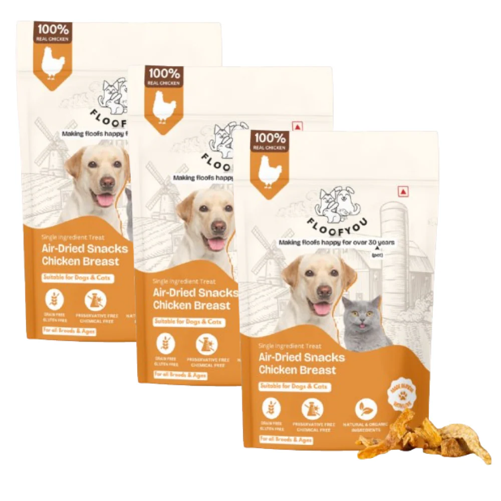 FloofYou Air Dried Chicken Breast Jerky Dogs and Cats Treat - Runbopad