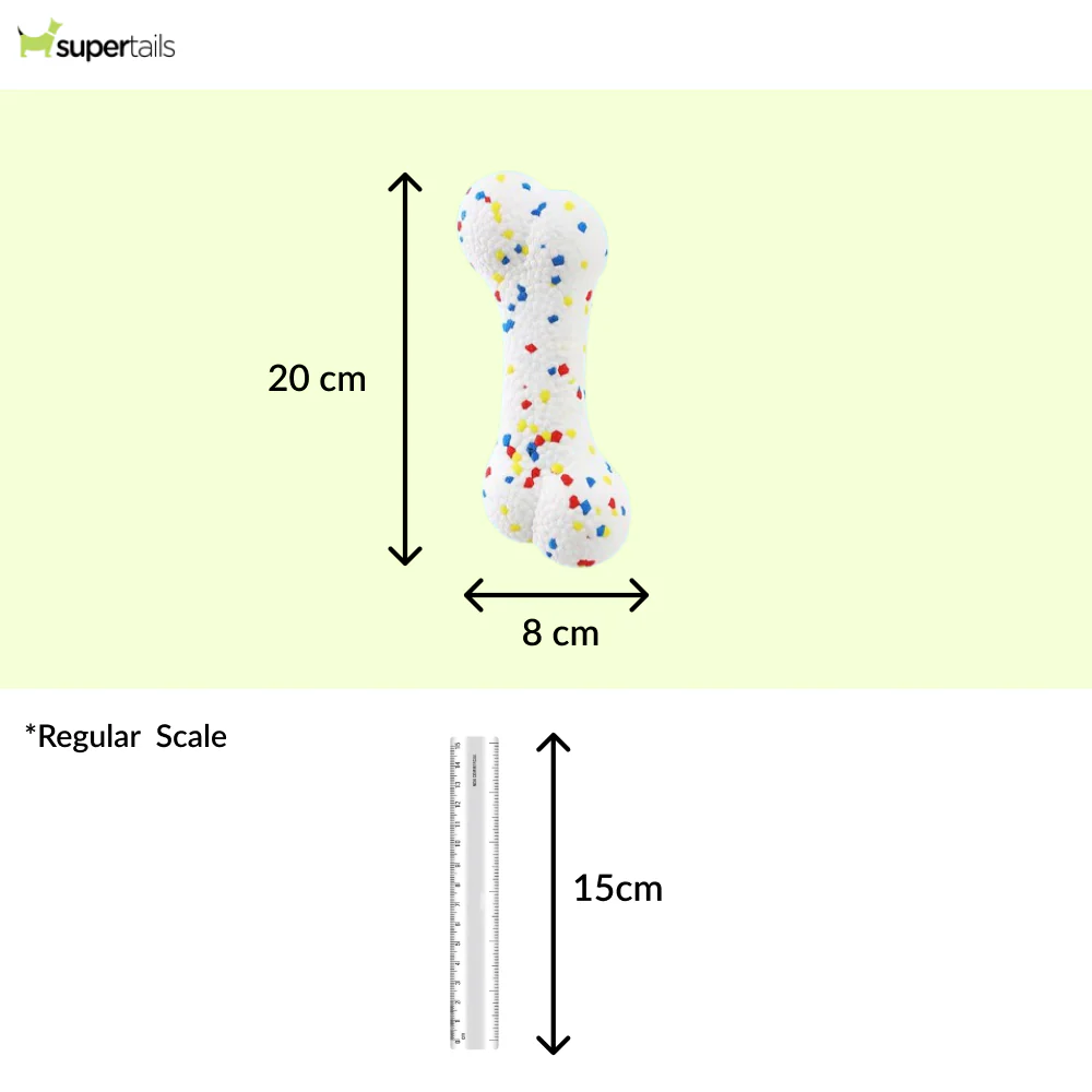 Talking Dog Club Bloom Bone Heavy Chew Toy for Dogs (White) - Runbopad