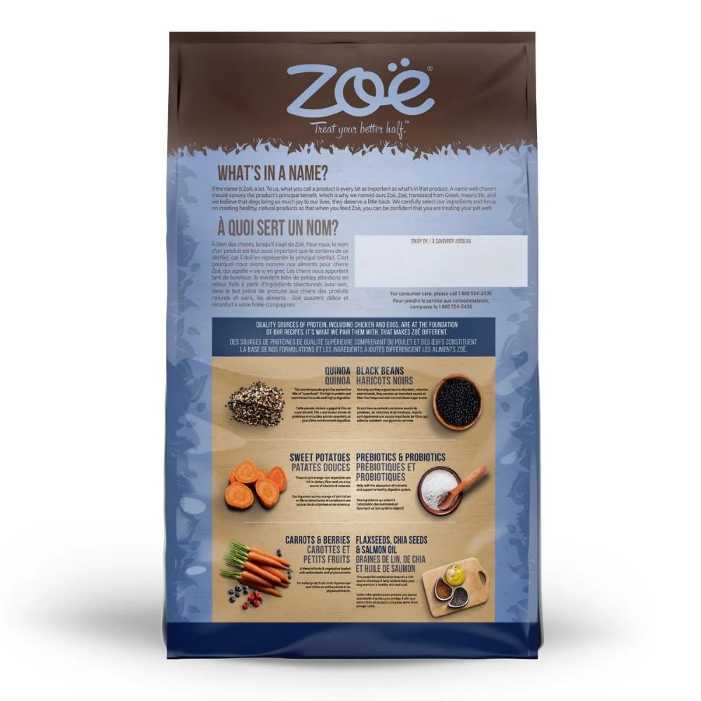 Zoe Chicken, Quinoa and Black Bean Medium Breed Adult Dog Dry Food - Runbopad