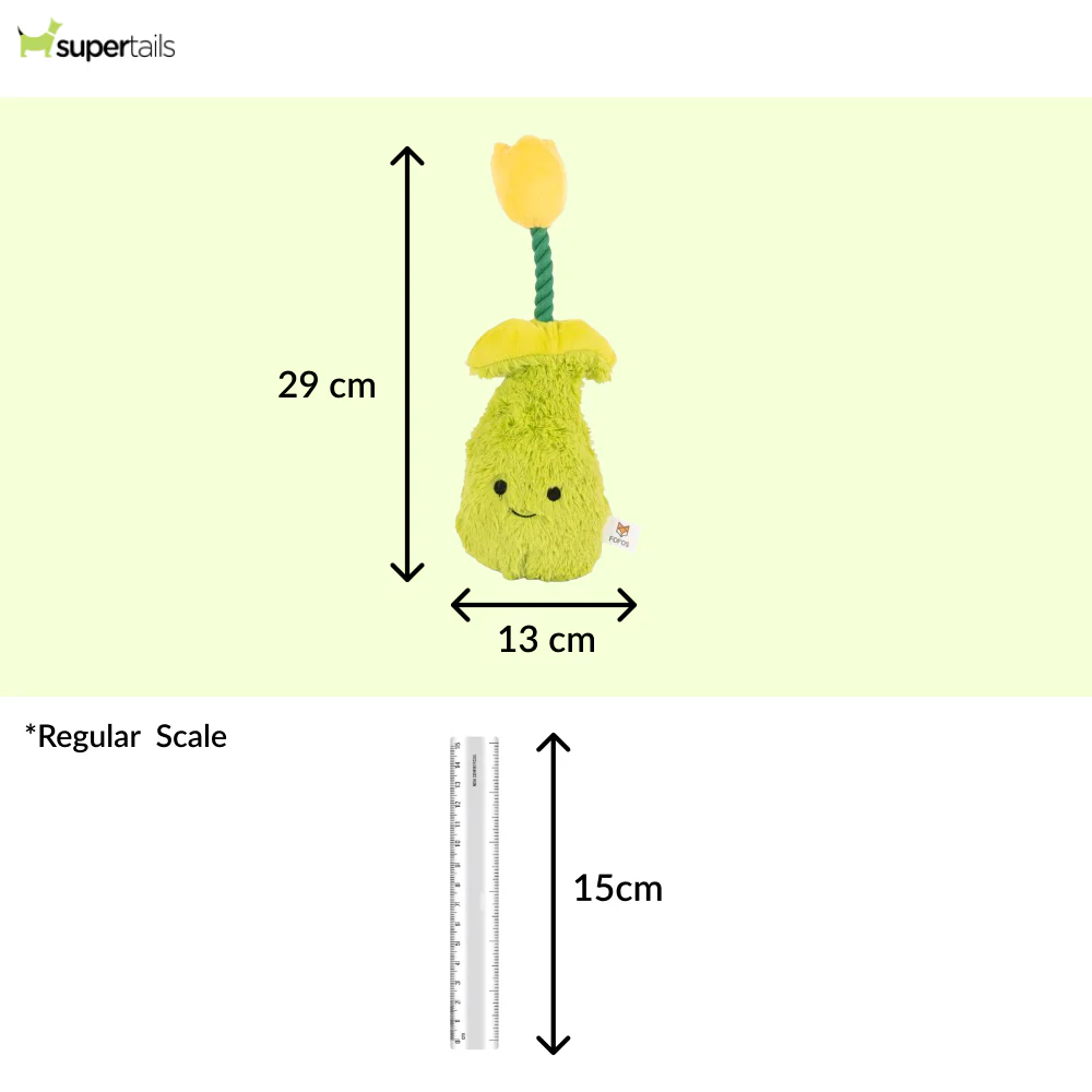 Barkbutler x Fofos Garden Tulip Plush Toy for Dogs - Runbopad