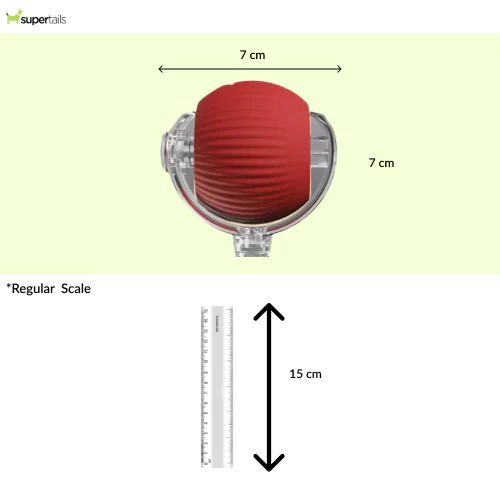 Talking Dog Club Automatic Rotating Interactive LED Ball for Cats, Kittens and Puppies (Red) - Runbopad