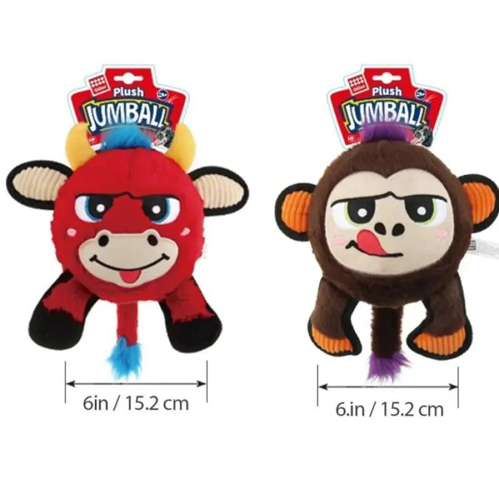 GiGwi Plush JUMBALL Monkey Toy for Dogs (Brown) - Runbopad